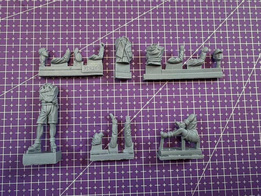WWII German Panzer Crew Three Figures 1/35 Resin Figure Kit - resin model view 3