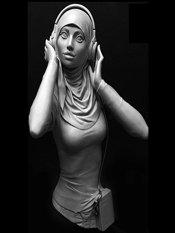 1/10 Ancient Warrior Woman, Resin Model Bust Kit, Unassembled and Unpainted