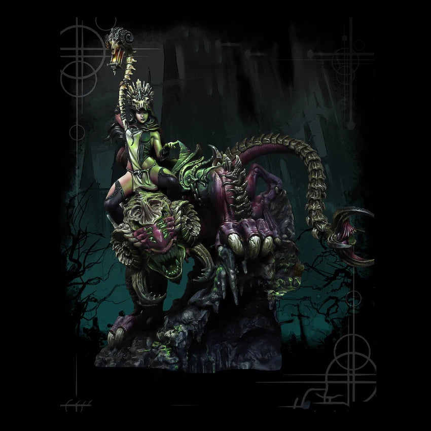 1/24 Crowned Demon with Recurved Horn, Resin Model Figure Kit, Fantasy Theme, Unassembled and Unpainted