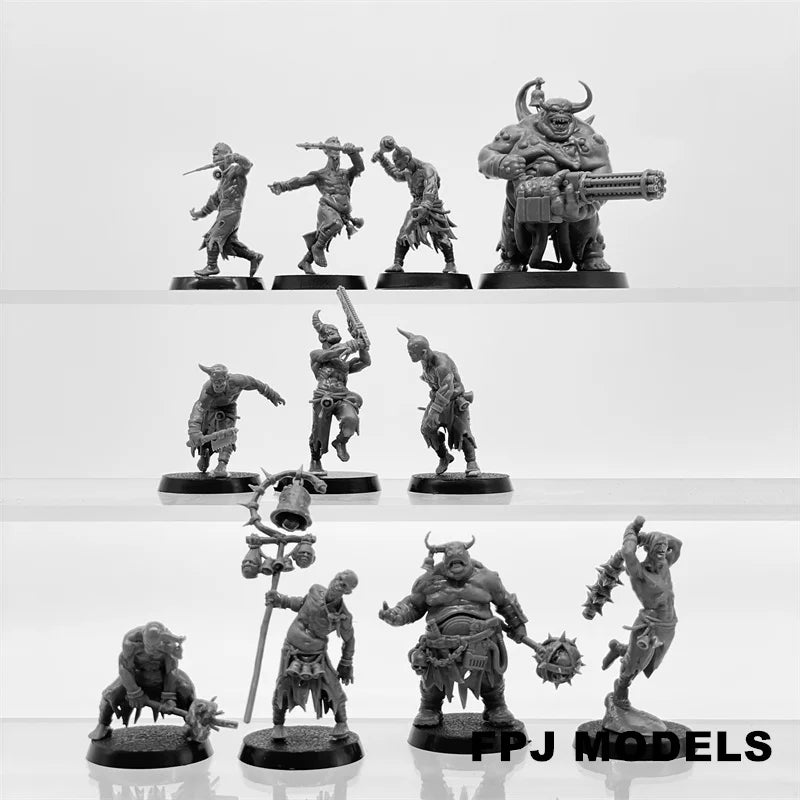 28mm Corrupted Guard Walkers, 10 Figures, Resin Model Figure Kit, Fantasy Theme, Unassembled and Unpainted