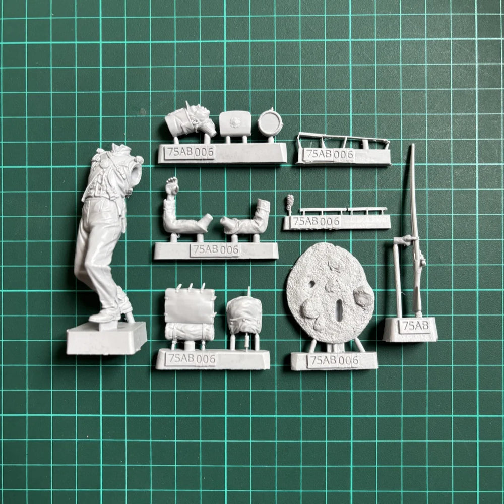 75mm Napoleonic British Guards Infantry, Resin Model Figure Kit, Unassembled and Unpainted
