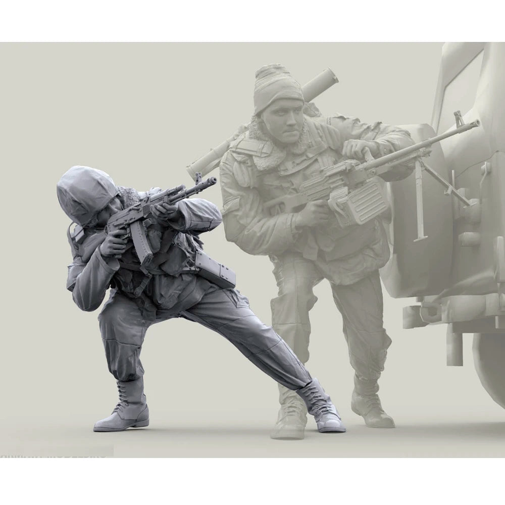 1/35 Modern Russian Assault Team, 3 Figures, Resin Model Figure Kit, Unassembled and Unpainted