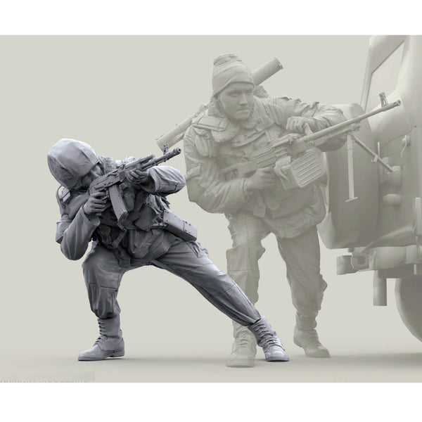 1/35 Modern Russian Assault Team, 3 Figures, Resin Model Figure Kit, Unassembled and Unpainted