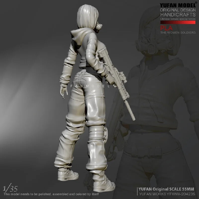 1/35 Modern Female Special Forces Soldier, Resin Model Figure Kit, Unassembled and Unpainted
