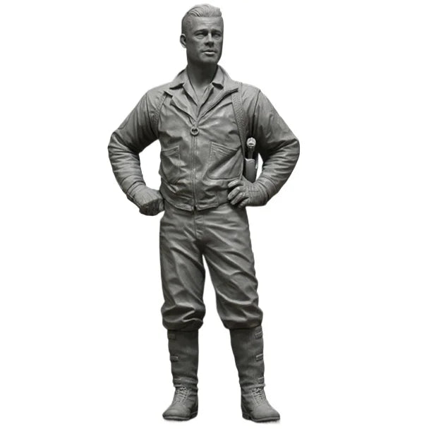 1/16 WWII US Tank Commander Hands on Hips, Resin Model Figure Kit, Unassembled and Unpainted