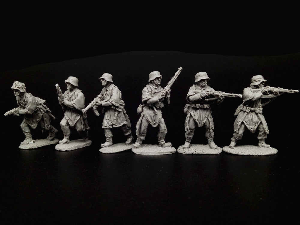 1/72 Modern German Infantry Squad with Casualties, 12 Figures, Resin Model Figure Kit, Unassembled and Unpainted