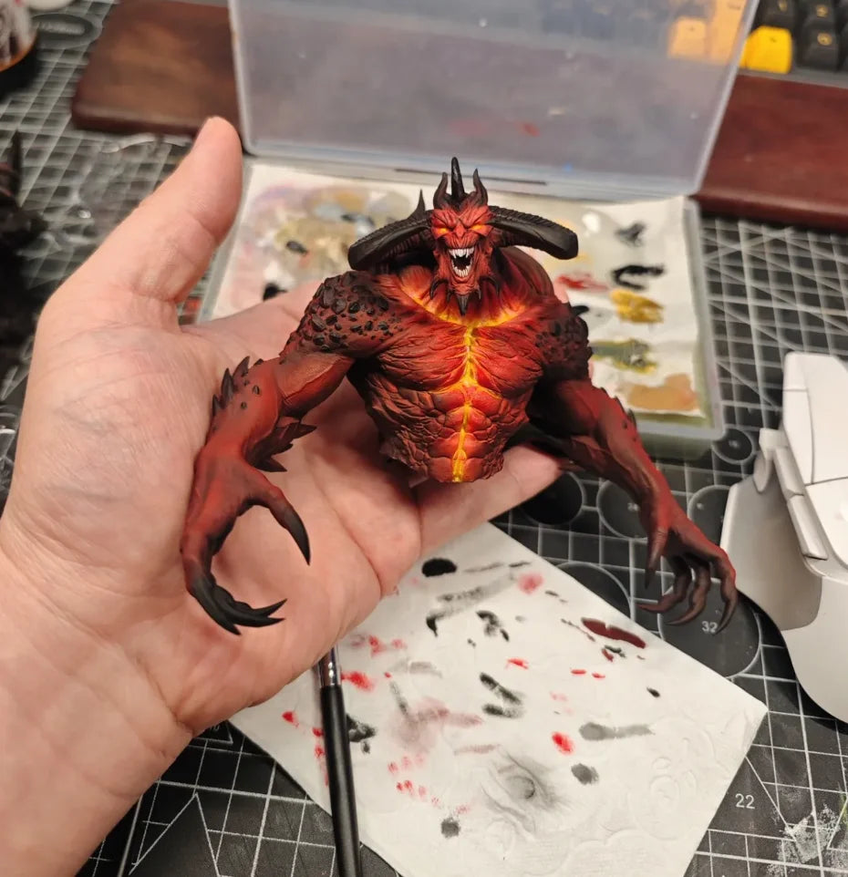 Hell Demon Lord, Resin Model Figure Kit, Fantasy Theme, Unassembled and Unpainted