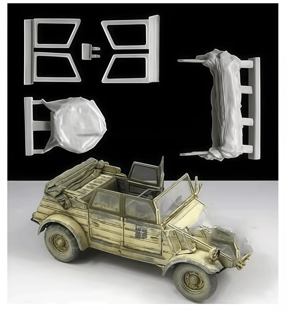 1/35 WWII German Military Truck, Resin Model Vehicle Kit, Unassembled and Unpainted