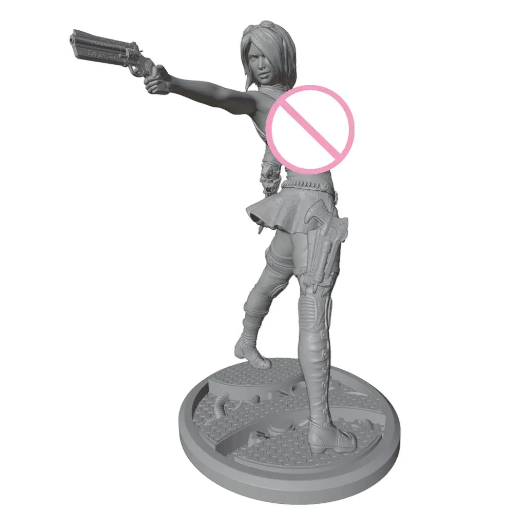 75mm Female Sci-Fi Warrior, Resin Model Figure Kit, Fantasy Theme, Unassembled and Unpainted