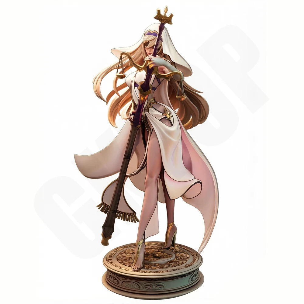 1/24 Priestess in Flowing Robes with Lantern Staff, Resin Model Figure Kit, Fantasy Theme, Unassembled and Unpainted