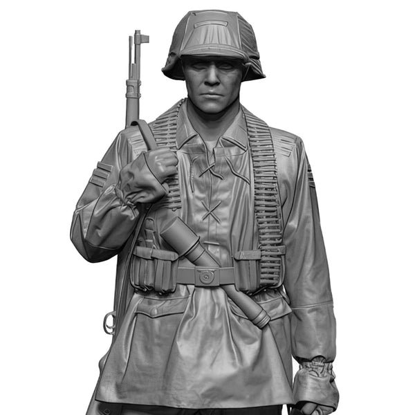 1/35 WWII German Infantry Rifleman with Puttees, Resin Model Figure Kit, Unassembled and Unpainted