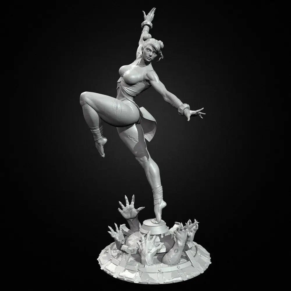 50mm Female Fighter, Resin Model Figure Kit, Unassembled and Unpainted
