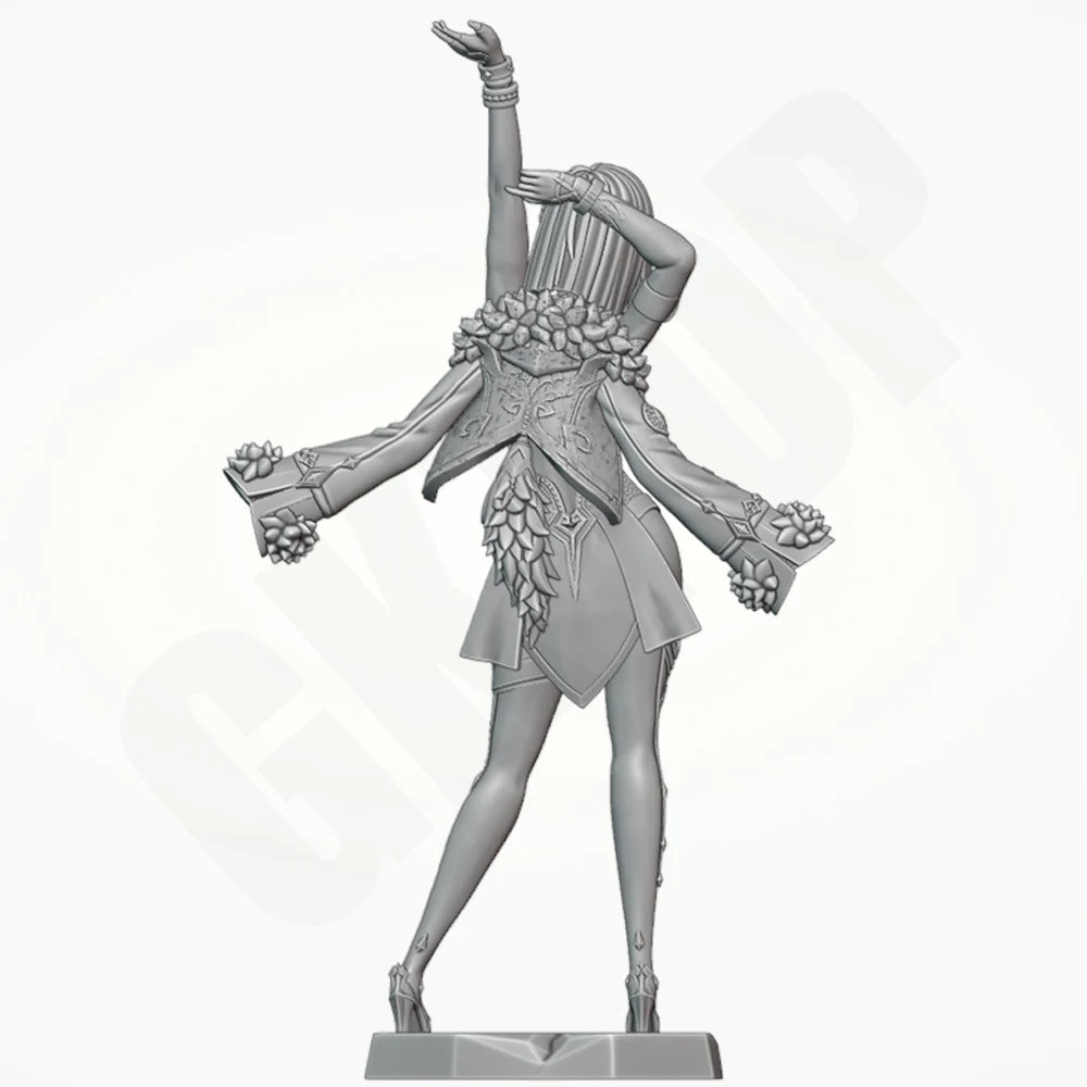 1/24 Warrior with Staff, Resin Model Figure Kit, Anime Theme, Unassembled and Unpainted