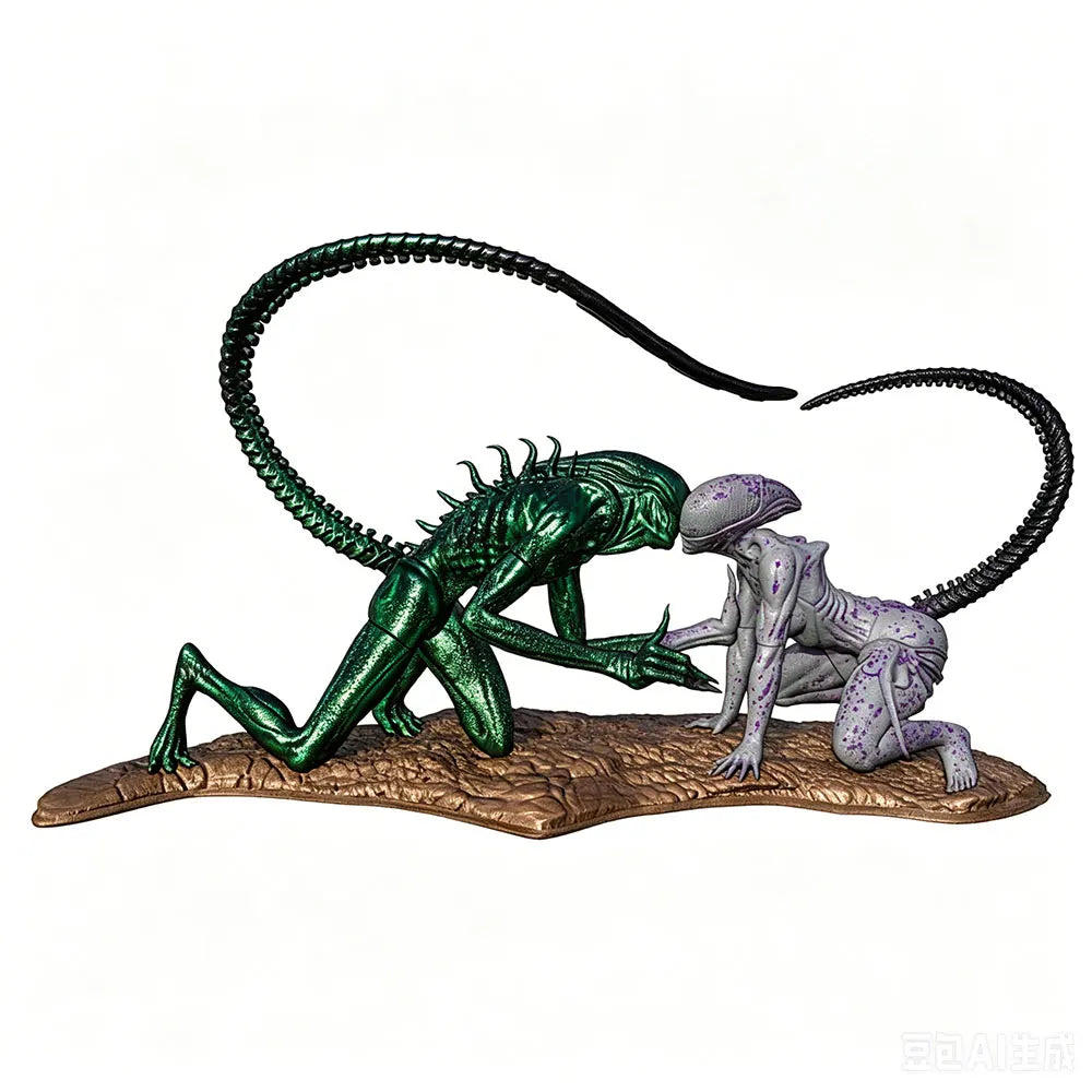 1/24 Alien Creature, 3 Figures, Resin Model Diorama Kit, Fantasy Theme, Unassembled and Unpainted