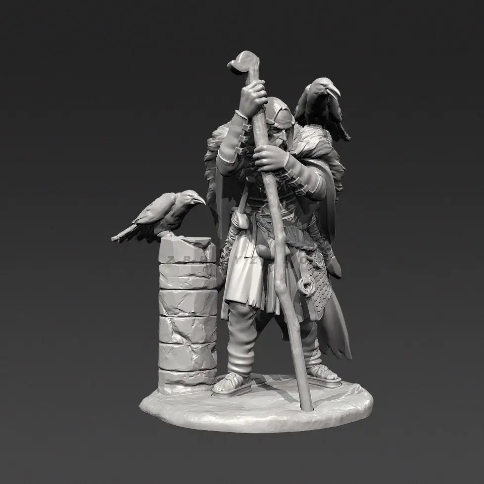 50mm Wizard Warrior, Resin Model Figure Kit, Fantasy Theme, Unassembled and Unpainted