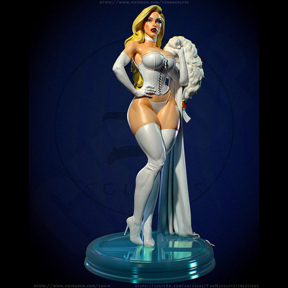 1/24 Winged Fantasy Queen, Resin Model Figure Kit, Unassembled and Unpainted