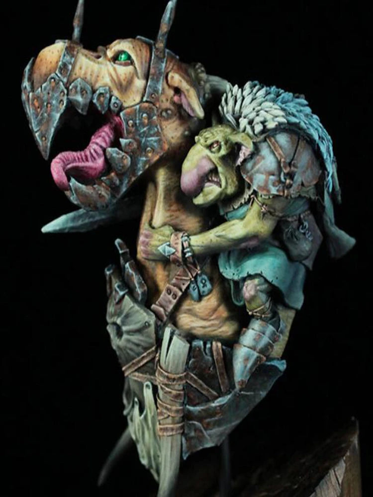1/12 Spike-Crowned Demonic Warrior, Resin Model Bust Kit, Fantasy Theme, Unassembled and Unpainted