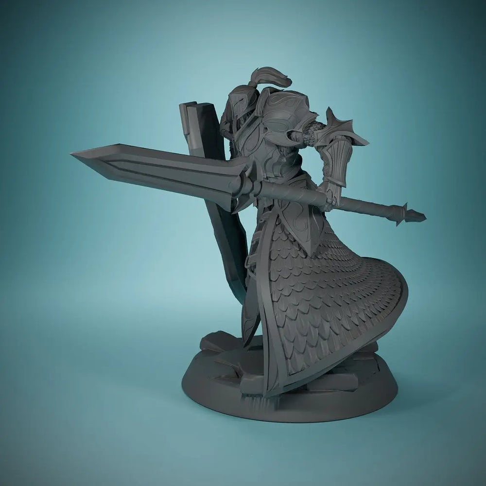 56mm Elven Guard Warrior, Resin Model Figure Kit, Fantasy Theme, Unassembled and Unpainted