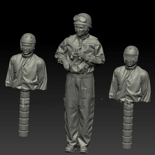 1/35 WWII US Infantry in Combat Gear, 4 Figures, Resin Model Figure Kit, Unassembled and Unpainted