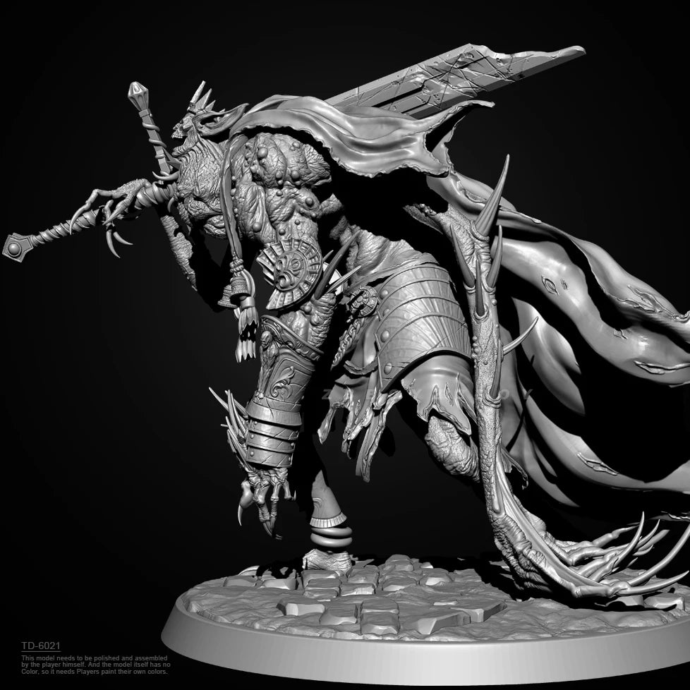 50mm Gothic Fantasy Demon Warriors, 5 Figures, Resin Model Figure Kit, Fantasy Theme, Unassembled and Unpainted