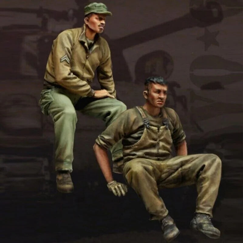 1/35 WWII US Army Combat Squad, 5 Figures, Resin Model Figure Kit, Unassembled and Unpainted