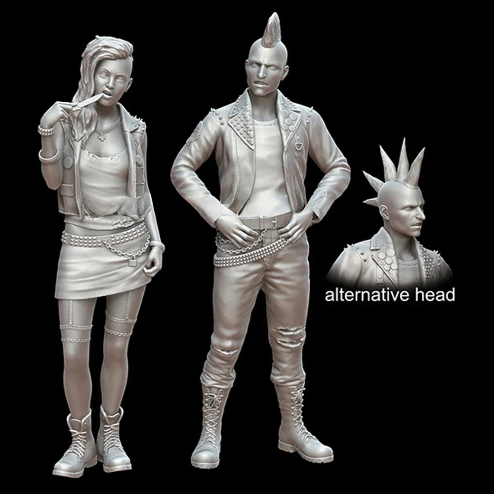 1/35 Punk, 2 Figures, Resin Model Figure Kit, Unassembled and Unpainted