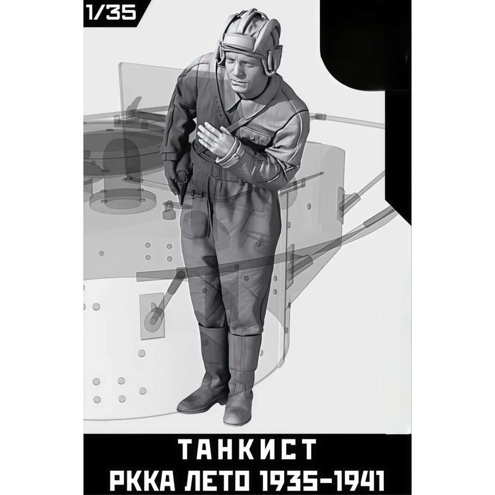 1/35 WWII Soviet Red Army Tank Crew, 2 Figures, Resin Model Figure Kit, Unassembled and Unpainted