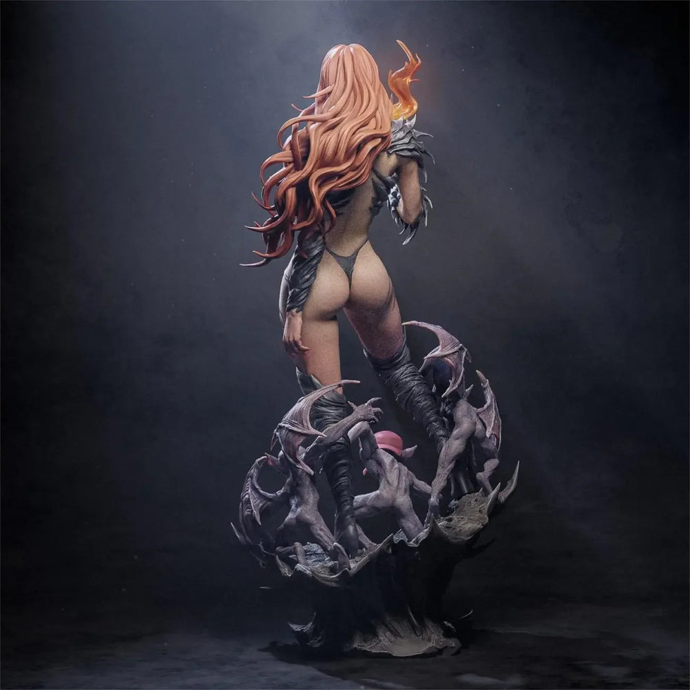 190mm Devil Girl Witch, Resin Model Figure Kit, Fantasy Theme, Unassembled and Unpainted