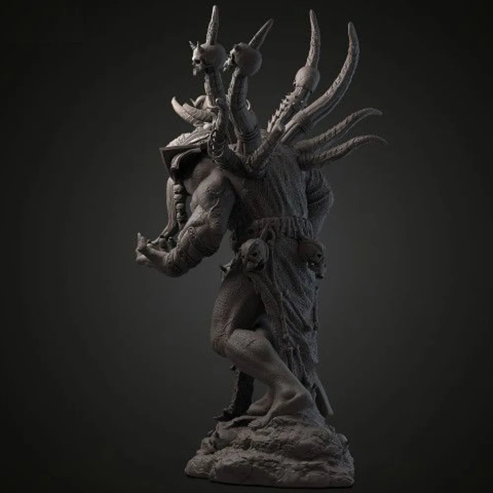 230mm Demonic Daemon, Resin Model Figure Kit, Fantasy Theme, Unassembled and Unpainted