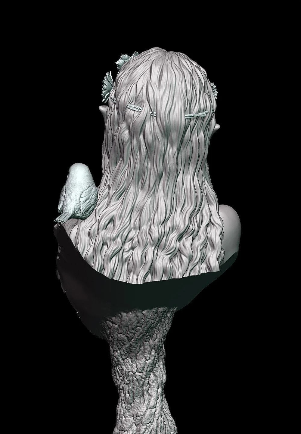 1/10 Elf Maiden, Resin Model Bust Kit, Fantasy Theme, Unassembled and Unpainted