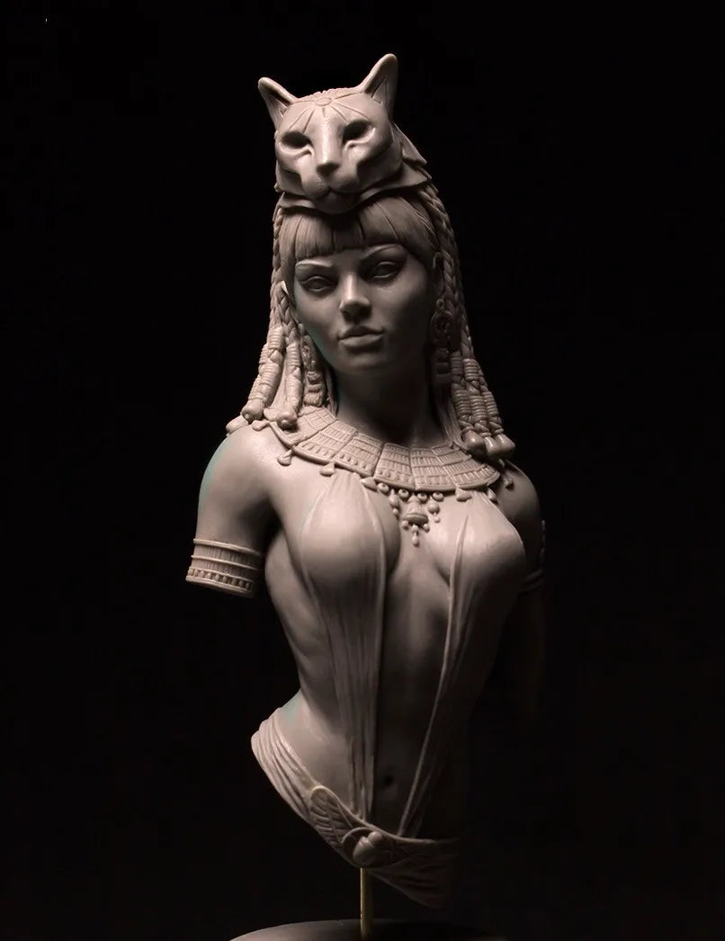 1/10 Egyptian Goddess, Resin Model Bust Kit, Mythology Theme, Unassembled and Unpainted