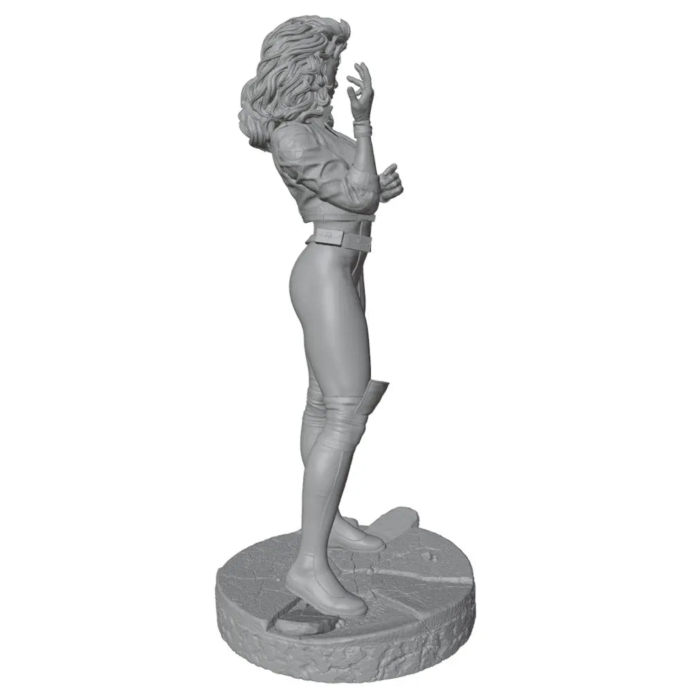 75mm Curly-Haired Warrior in Leather Jacket, Resin Model Figure Kit, Unassembled and Unpainted