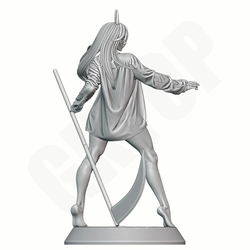 1/24 Dark Fantasy Demon Beauty with Scythe, Resin Model Figure Kit, Fantasy Theme, Unassembled and Unpainted