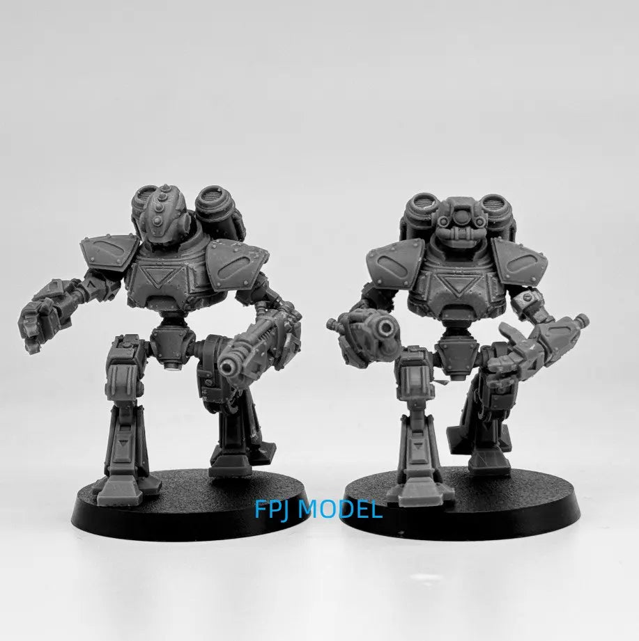 28mm Scavenger Mechanods, 12 Figures, Resin Model Figure Kit, Sci-Fi Theme, Unassembled and Unpainted
