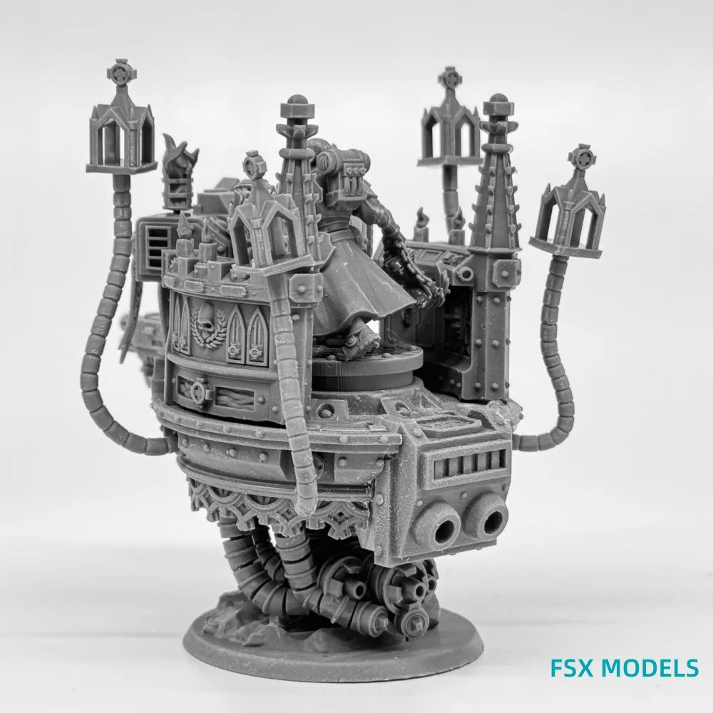 Gothic Fantasy Clergy Pulpit, 8 Figures, Resin Model Terrain Kit, Fantasy Theme, Unassembled and Unpainted