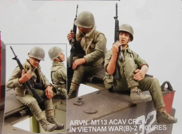 1/35 Vietnam War US M113 ACAV Crew, 4 Figures, Resin Model Figure Kit, Unassembled and Unpainted