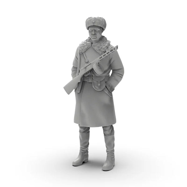1/35 WWI Russian Officer with Infantry Squad, 7 Figures, Resin Model Figure Kit, Unassembled and Unpainted