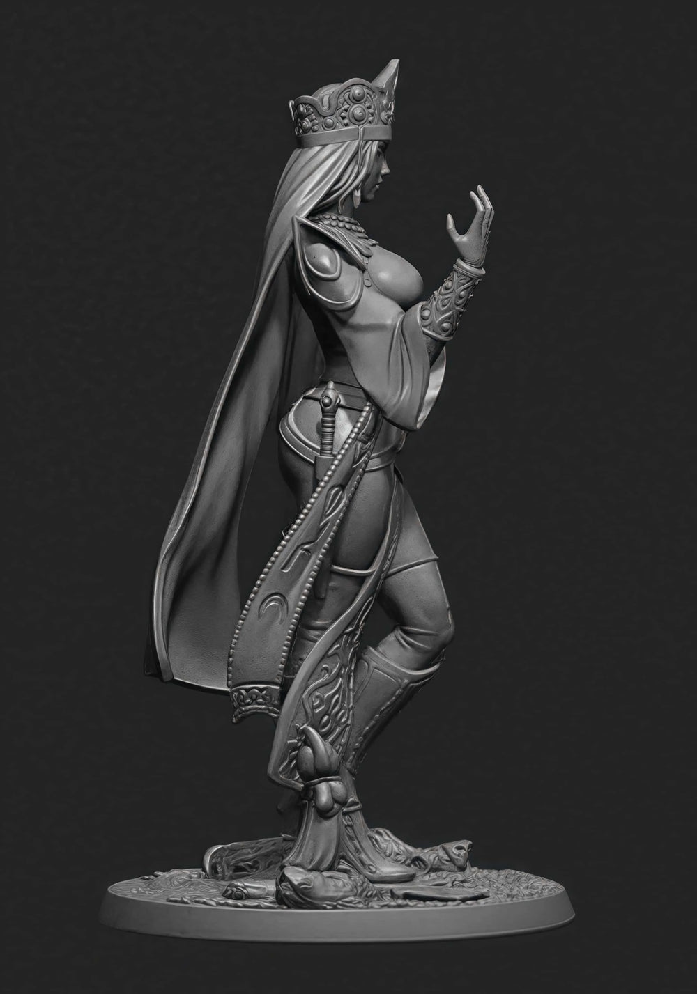 1/24 Queen, Resin Model Figure Kit, Fantasy Theme, Unassembled and Unpainted