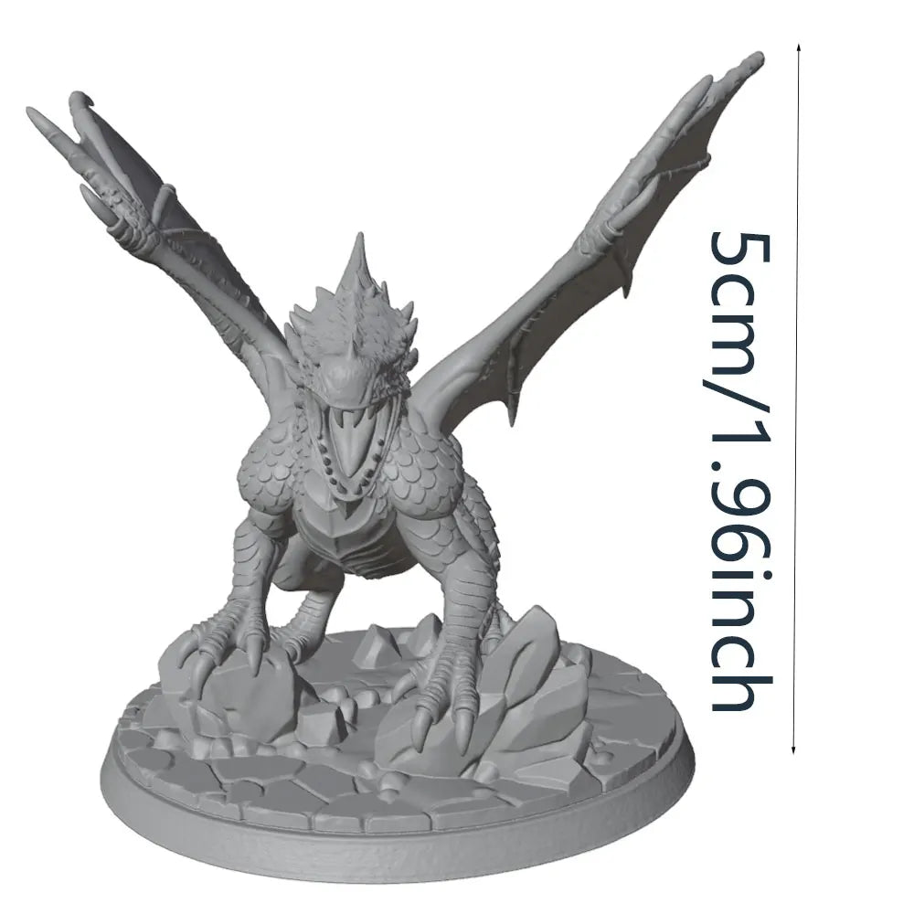50mm Giant Dragon, Resin Model Figure Kit, Fantasy Theme, Unassembled and Unpainted