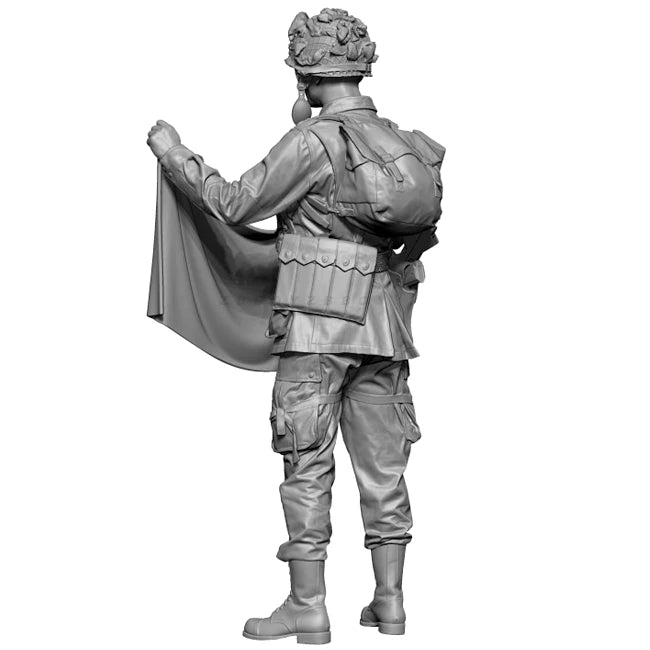 1/35 WWII Allied Soldier Cape, Resin Model Figure Kit, Unassembled and Unpainted