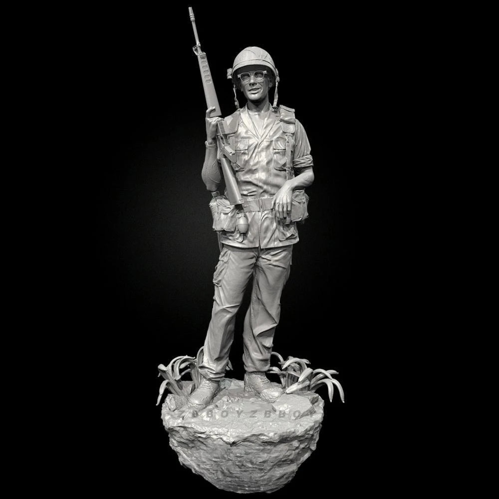75mm Vietnam War U.S. Soldiers, 4 Figures, Resin Model Figure Kit, Unassembled and Unpainted