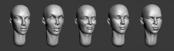 1/35 Female Heads & Busts, 15 Figures, Resin Model Bust Kit, Unassembled and Unpainted