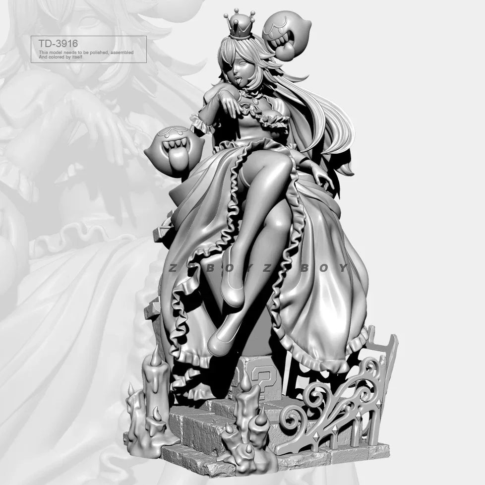 75mm Anime Fantasy Female Character, Resin Model Figure Kit, Unassembled and Unpainted