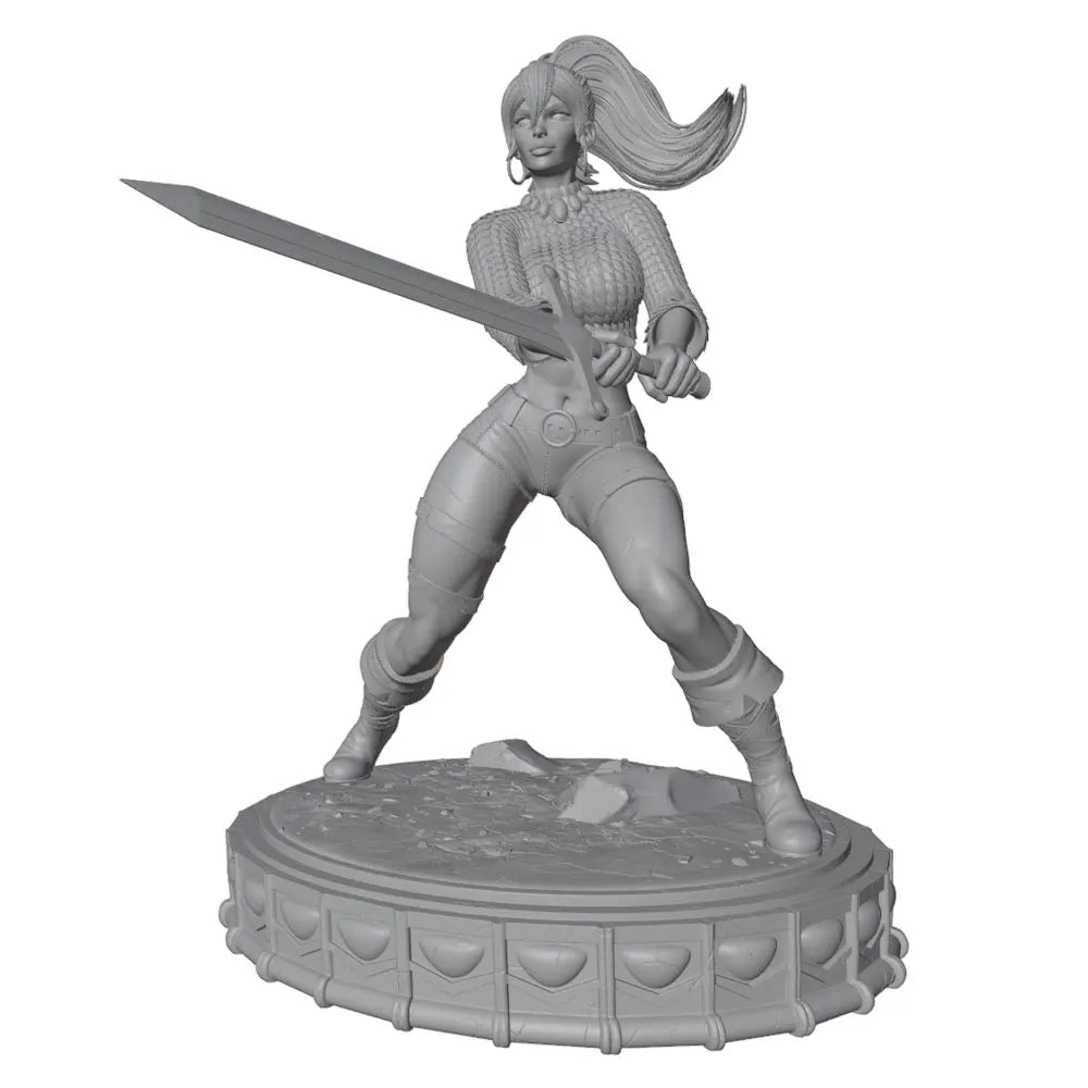 75mm Female Samurai Warrior, Resin Model Figure Kit, Unassembled and Unpainted