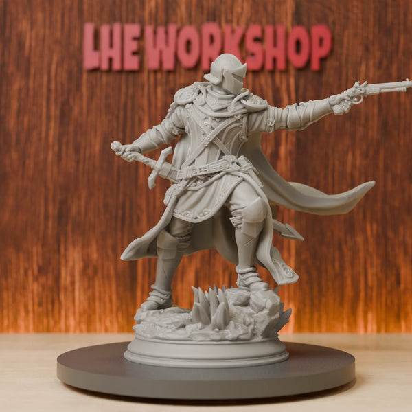 75mm Medieval Inquisitor Knight, Resin Model Figure Kit, Unassembled and Unpainted
