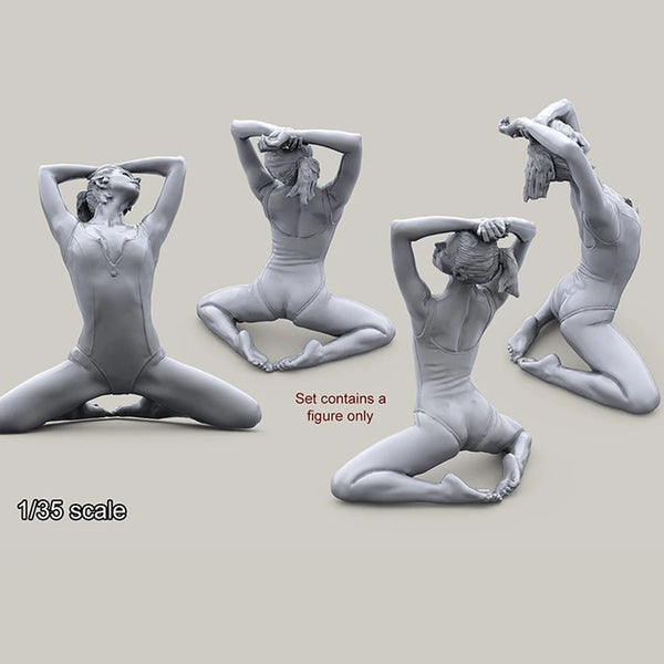1/35 Yoga Girl, Resin Model Figure Kit, Unassembled and Unpainted