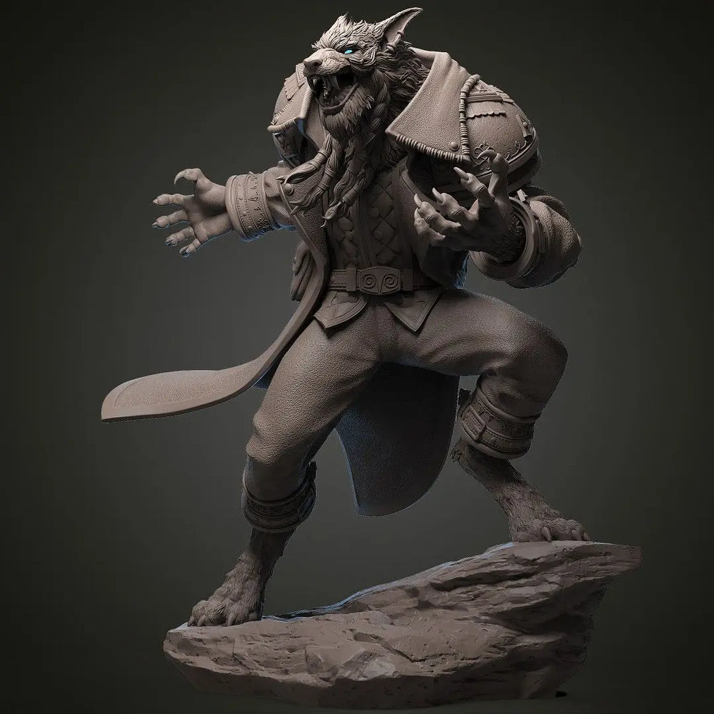 240mm Werewolf Leader, Resin Model Creature Kit, Fantasy Theme, Unassembled and Unpainted