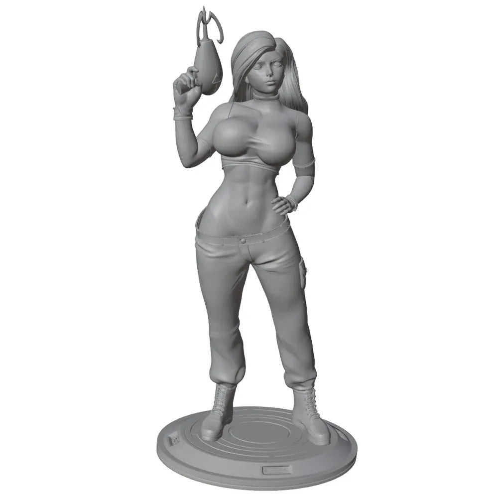 75mm Woman with Firearm, Resin Model Figure Kit, Unassembled and Unpainted