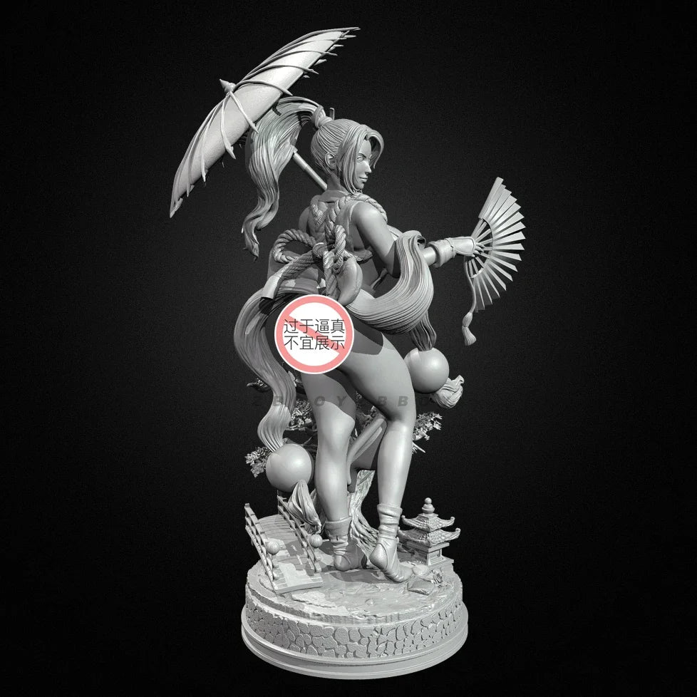 90mm Fantasy Pin-Up Asian Beauty, Resin Model Figure Kit, Unassembled and Unpainted