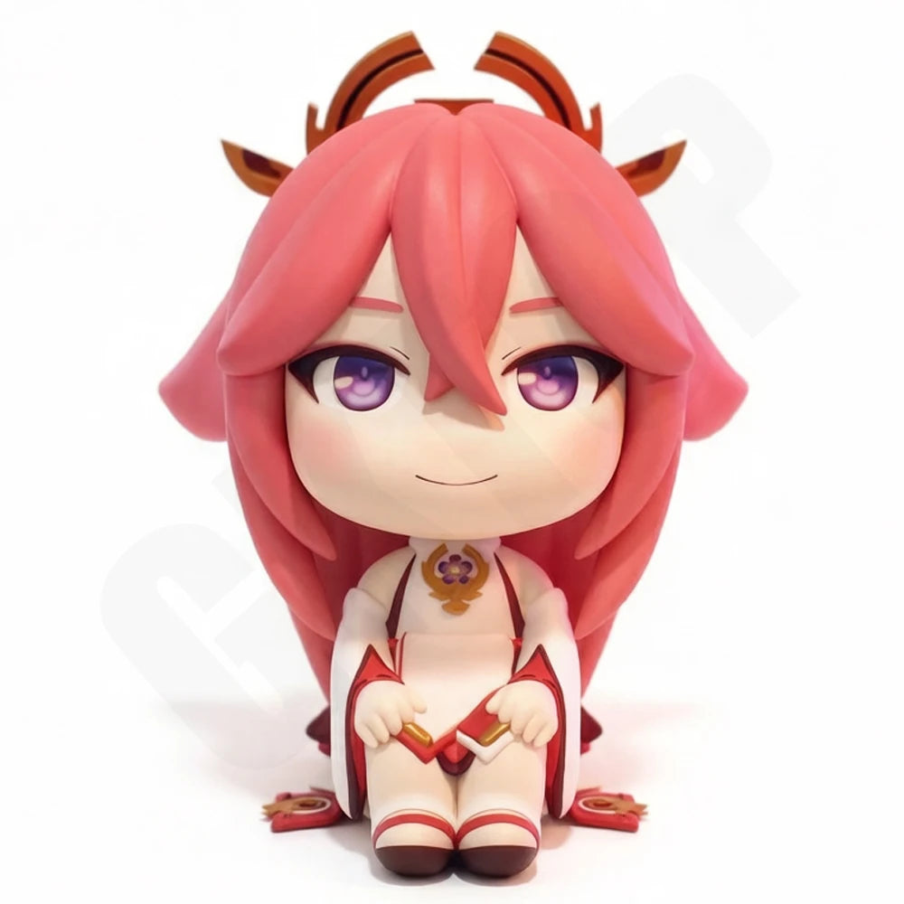 1/24 Kawaii Fox-Eared Girl, Resin Model Figure Kit, Anime Theme, Unassembled and Unpainted